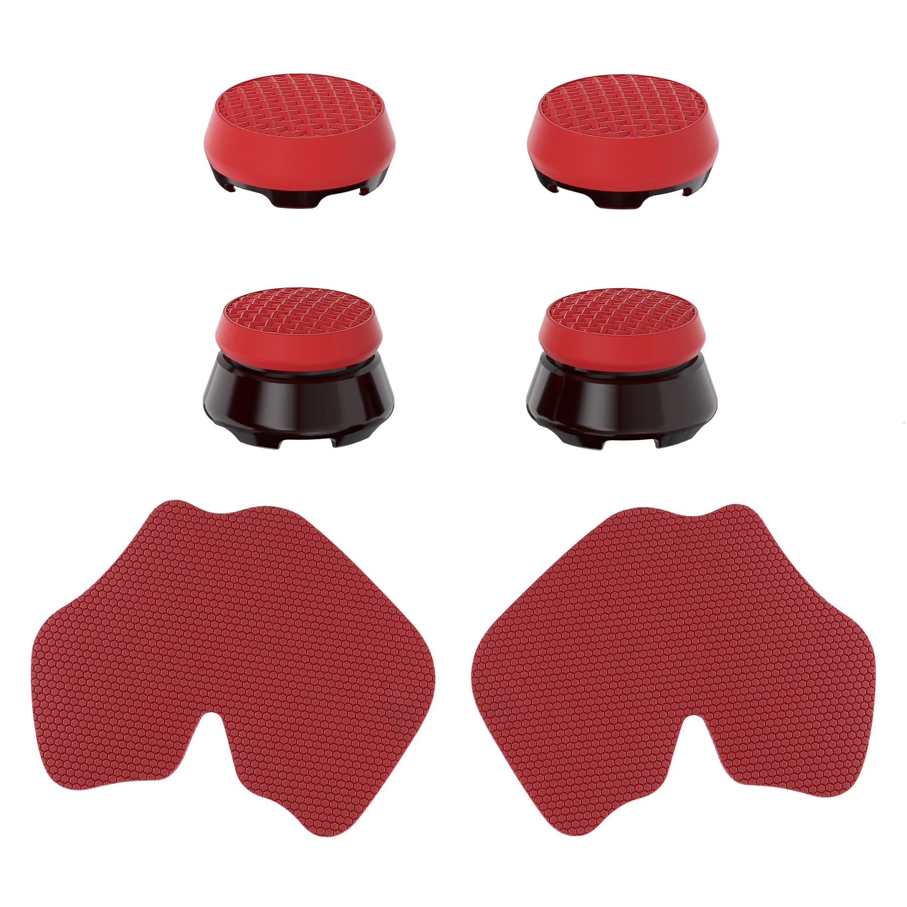 

PlayVital 4 Pcs Thumb Grips & Anti-Slip Stickers Set for PS5 Controller, Joystick Caps for DualSense Wireless Gamepad – Red