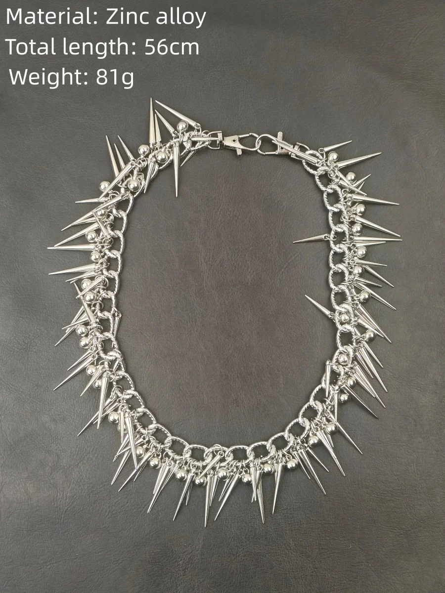 Original Y2K Heavy Metal Punk Doppel-schicht Niet Biker Hosen Kette Männliche Frau Mode Rock Und Roll Luxus Zubehör – Detail 10