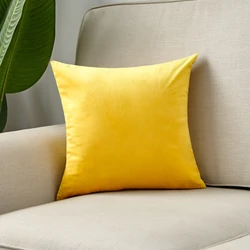 Yellow Velvet Throw Pillow Cover Pillow Case for Sofa Living Room Decorative Nordic Home Decor Cushion Cover 40x40 funda cojin