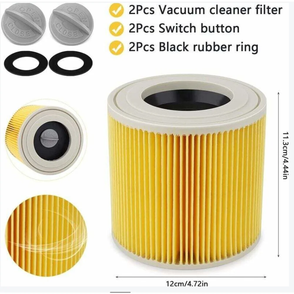 Cleaning Brush Vacuum Cartridge Yellow Vacuum Filter Tool-free Replacement Enhanced Airflow Maintains Suction Power