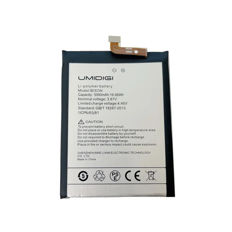 Roson for UMIDIGI BISON Battery 5000mAh 100% New Replacement Parts Phone Accessory Accumulators With Tools
