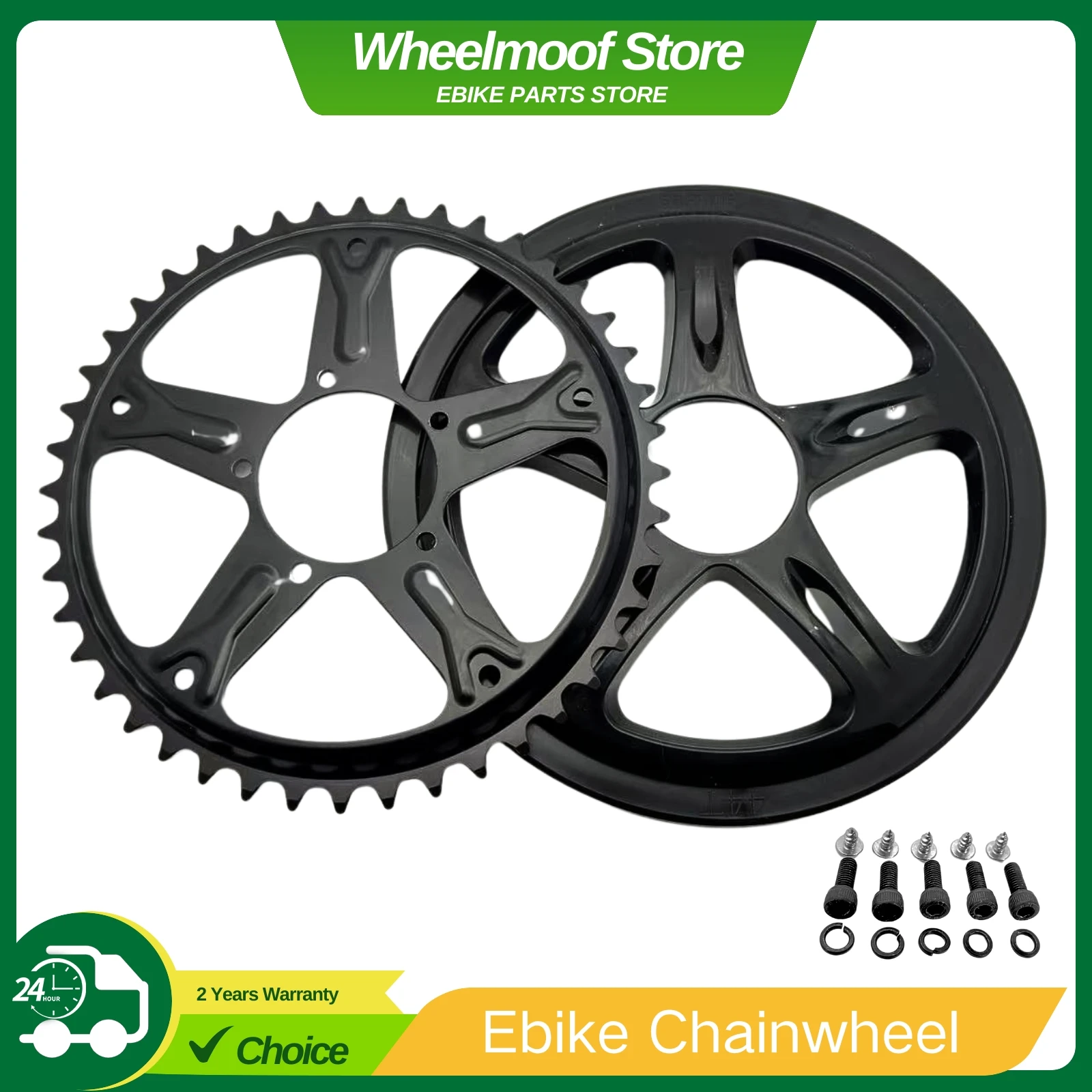 BAFANG-Chainwheel and Chainring Guard, Ebike Motor Sprocket for BBS01 BBS02 Mid Drive Motor Conversion Kits