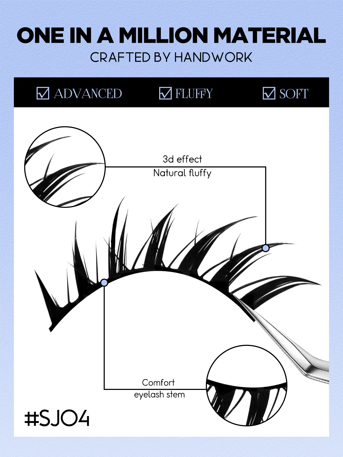 Lasvirey Ciglia Cat Eye Manga Ciglia Stili 3D Ciglia finte visone Morbide incrociate Sottili Estremità alate naturali Occhi Ciglia allungate Trucco