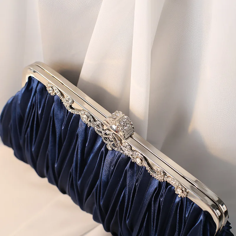 Fashion Silk Bridal Handbags 2023 Classic Vintage Ladies Clutches Wedding Party Evening Bag For Women Daily Handbag Shoulder Bag