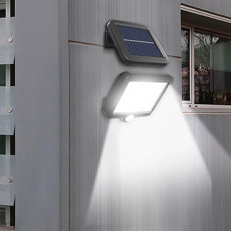 2024 Split Induction Wall Lamp Solar 56led 100cob Separation Human Body Induction Garden Lamp Garage Light solar light outdoors