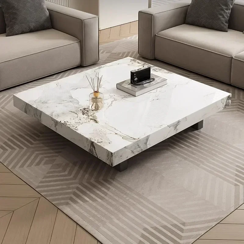 Display Fashion Coffee Tables Nordic Premium Minimalist Luxury Coffee Table Aesthetic Square Table Basse De Salon Home Furniture