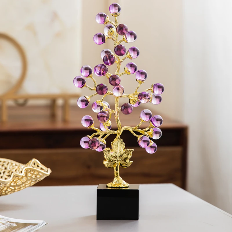 Office Desk Money Decoration Prestigious Office Decor Monetary Display Living Room Embellishment Adornment Crystal Grape
