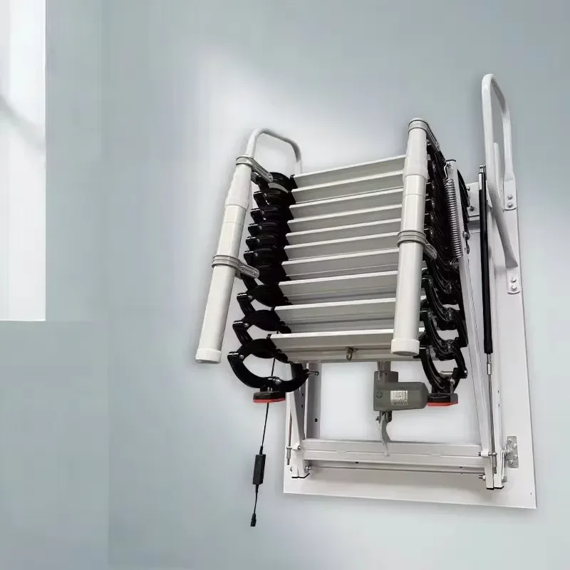 Telescopic Stairs Indoor and Outdoor Weatherproof Integrated Folding Telescopic Ladder Villa Duplex Folding Ladder