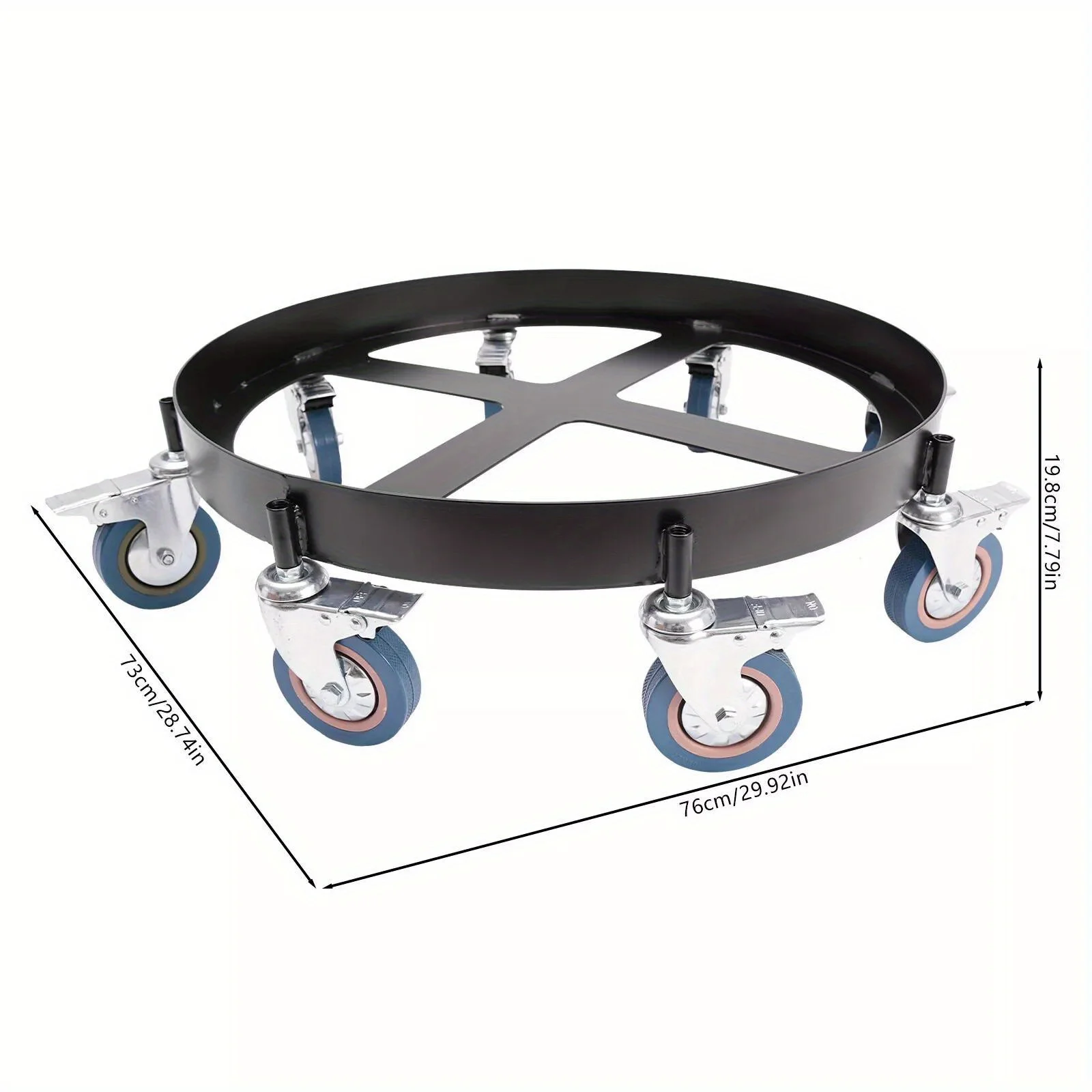 55 Gallon Drum Dolly Barrel Dolly Carts Drum Dolly With 8 Wheels Q235 Steel