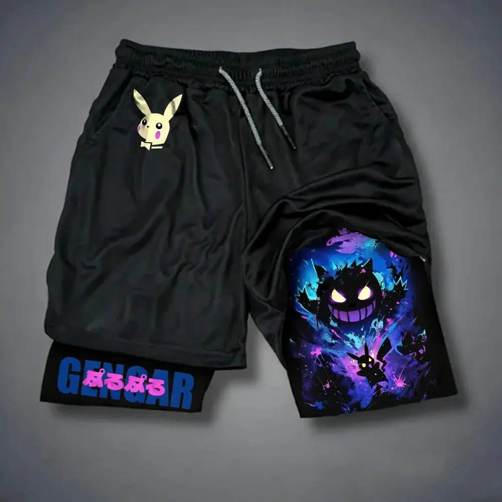 fantasias-de-cosplay-pokemon-gengar-2026-verao-harajuku-anime-estampado-y2k-hip-hop-esportivo-lazer-respiravel-shorts-de-camada-dupla