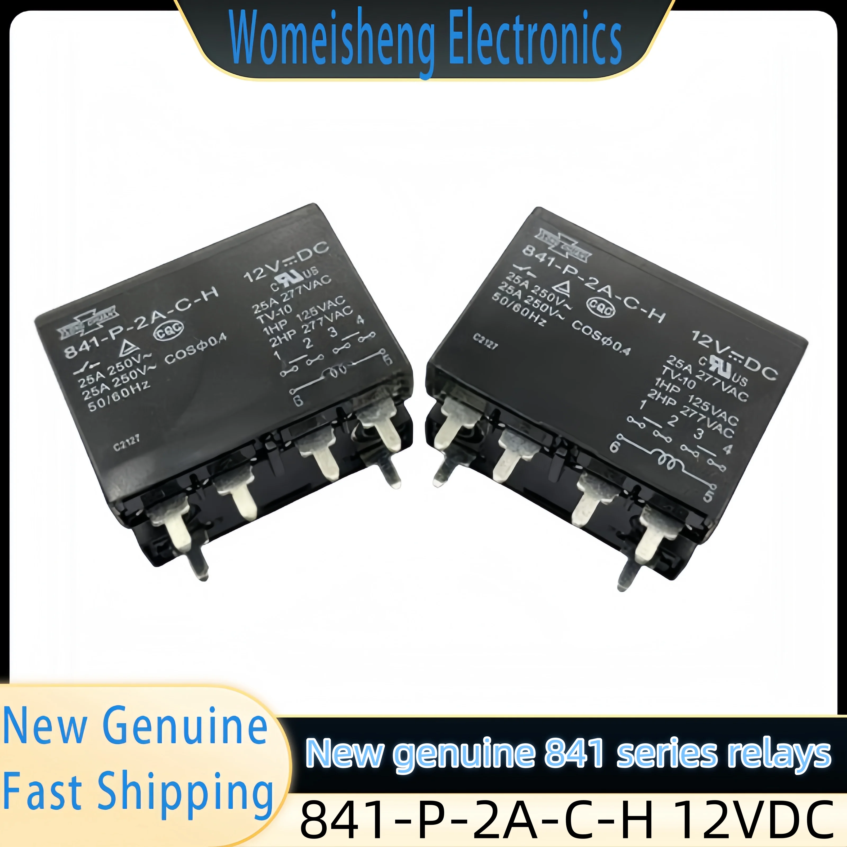 

NEW GENUINE 841-P-2A-C-H 12VDC POWER RELAY 1PCS