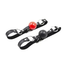 Adult Games 4cm Erotic Toys Silicone Ball Gag Oral Fixation Bondage Mouth Gag Mouth Stuffed PU Leather Tape Sex Toys for Couples