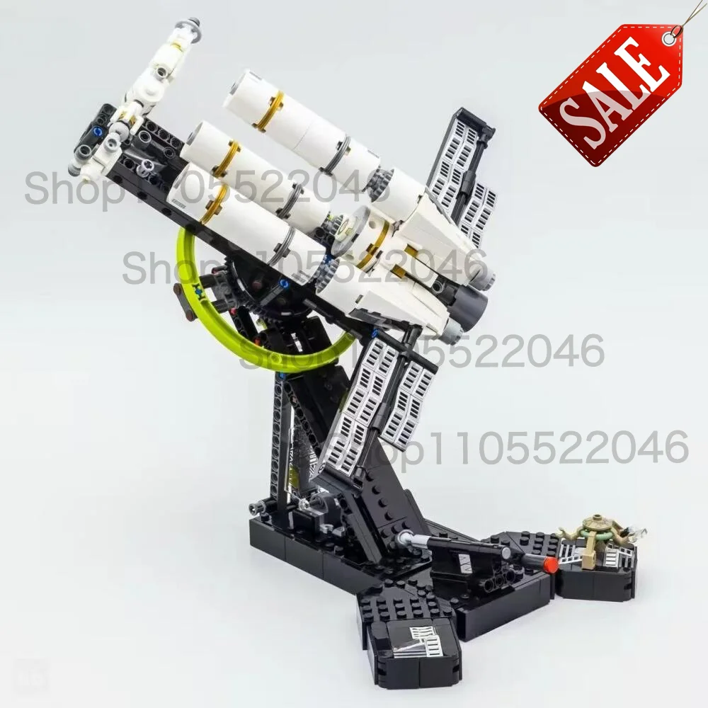 2026 New Project Interstellar Spaceship Building Blocks Set 830PCS Sci-Fi Space Vehicle Brick Desktop Decor Gift for Adult Fan