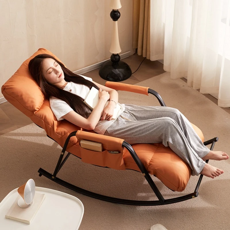 

Rocking chair Adult recliner Balcony Home leisure chair Single lazy sofa Rocking chair recliner Adults can sleep