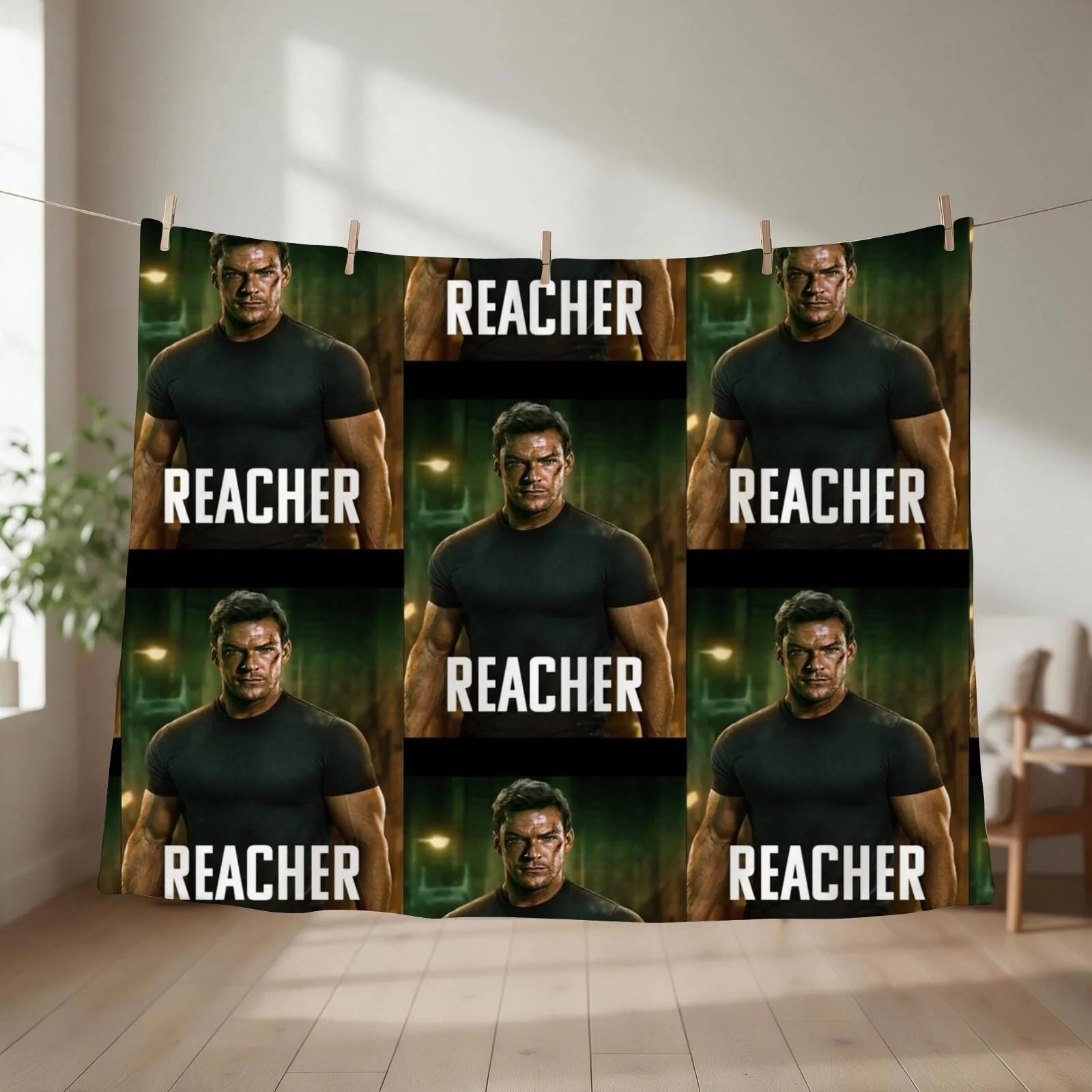 Jack Reacher Throw Blanket couch cozy soft plush fuzzy picnic outdoor blanket