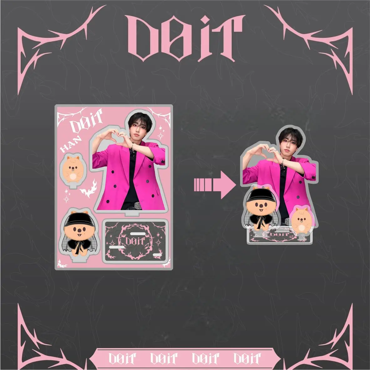 Skzoo Do lt nuevo álbum Straykids celebridad circundante acrílico desmontaje música placa de doble cara Li Longfu Huang Xuanchen