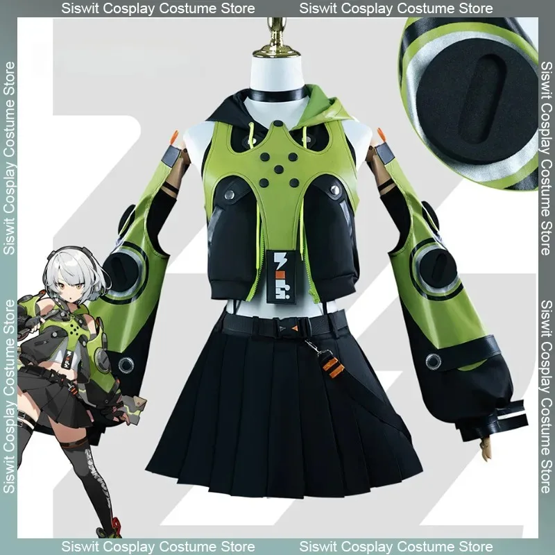 

Game Zenless Zone Zero Anby Demara Cosplay Costume Coat Skirts Wig Prop Accessories Full Set Uniforms Party Carnival Dress Up