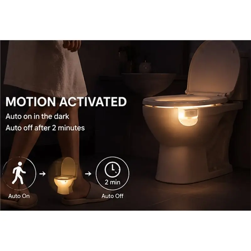 N96R Motion Sensor For Toilet Light Bowl Night Light Soft-Light For Toilet Nightlight For Toilet Lighting
