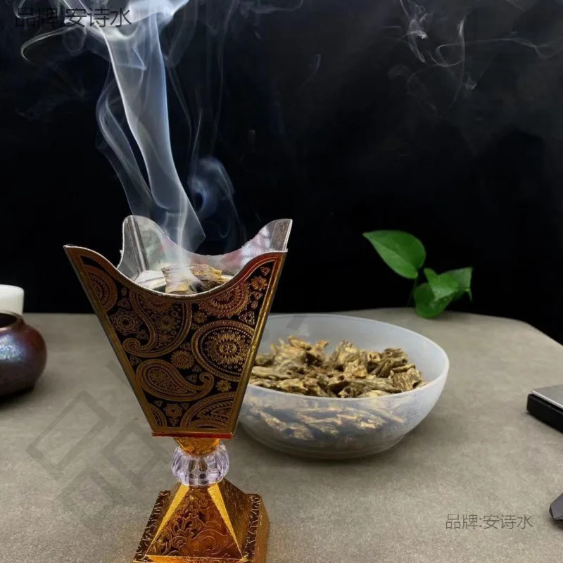 High-end Saudi Arabia Fragrance Charcoal Stove Sandalwood Cone Incense Burner Nordic Home Decoration Ornaments