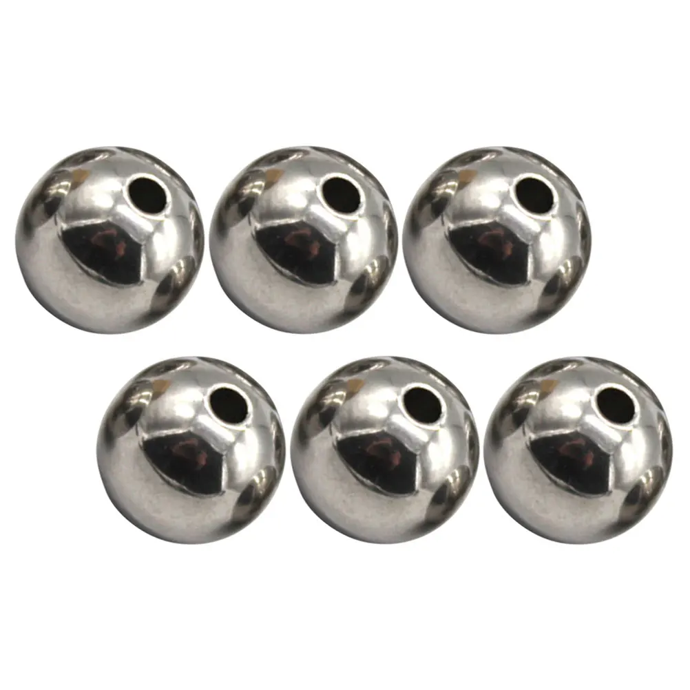 6 Pcs 2x10mm 스테인레스 스틸 크래들 크래들 액세서리 비드 스페이서 쥬얼리 경량 휴대용 실버 만들기