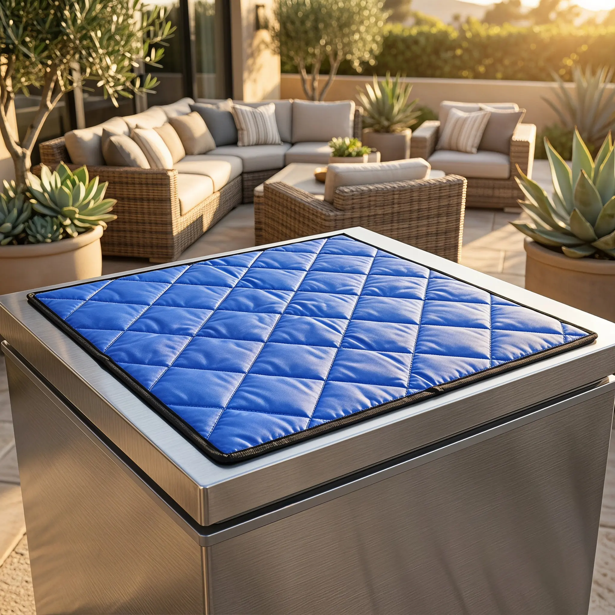 Chest Freezer Top Cover Magnetic 27.56 Aluminum Foil Thermal Blanket Waterproof Uv Reflective Refrigerator Lid Insulated Cover