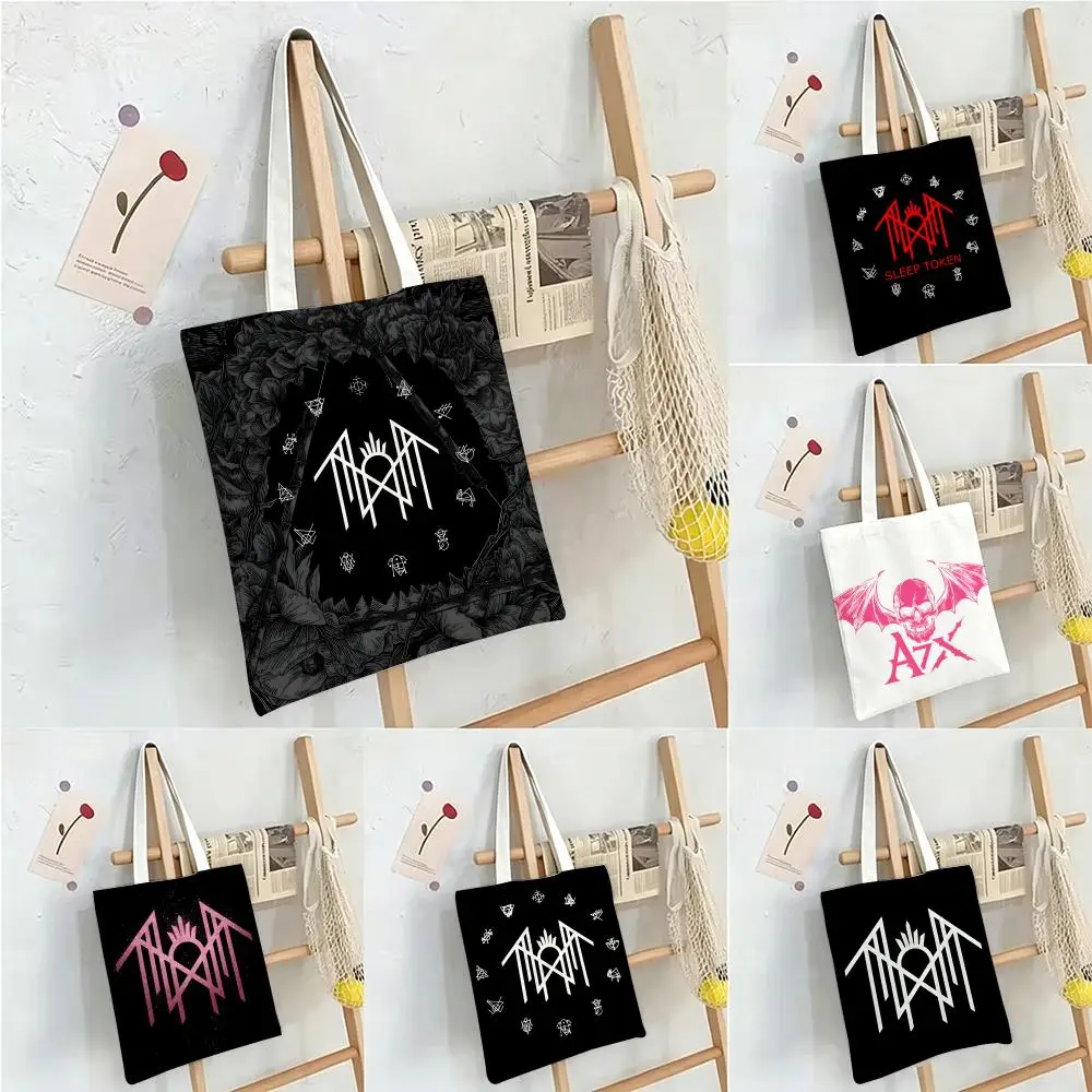 Brand S-Sleep Band Tokens Storage Bags  Shopper Bags Handbags Canvas Shoulder Bags Woman Shopping Bags High Capacity