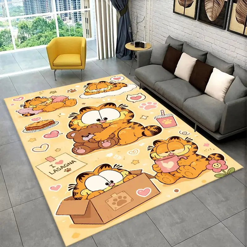 Funny G-Garfield Cartoon Cat Non-Slip Area Rug Soft Carpet for Living Room Bedroom Kid Playroom Sofa,Home Decor Doormat Gift