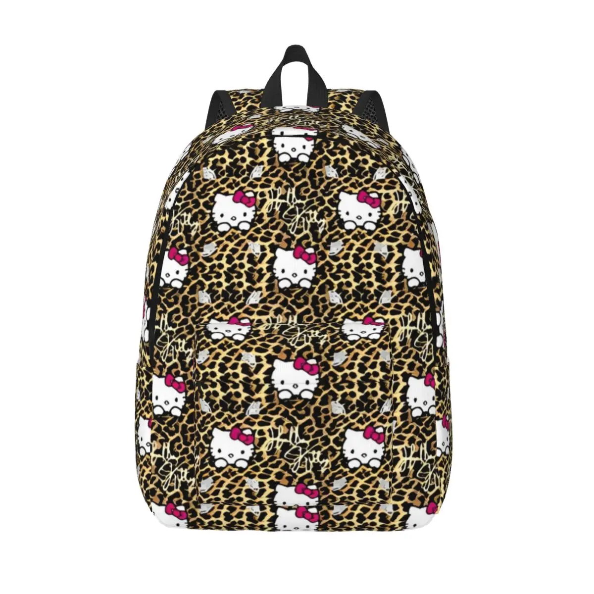 Hello Cheetah Kawaii Kitty With Diamonds Backpack Men Women Teenage Student Hiking Travel Daypack Hellokitty College Canvas Bags