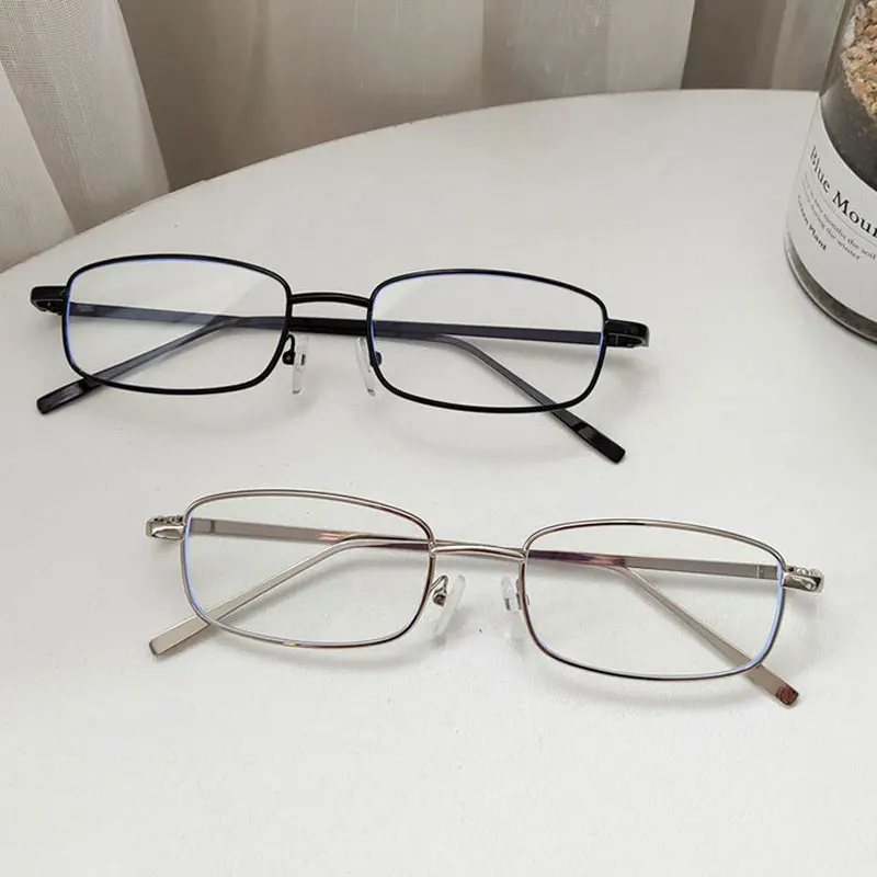 Neue Vintage Kleine Rechteck Sonnenbrille Männer Frauen Mode Punk Quadrat Sonnenbrille Marke Metall Rahmen Schwarz Fahren Brillen – Detail 7