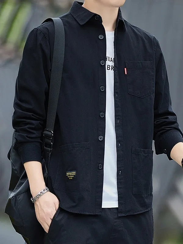 Men's Summer Thin Long Sleeve Shirt Loose Breathable Jacket Casual All-Match Lightweight Fashion  Color Outdoor Top