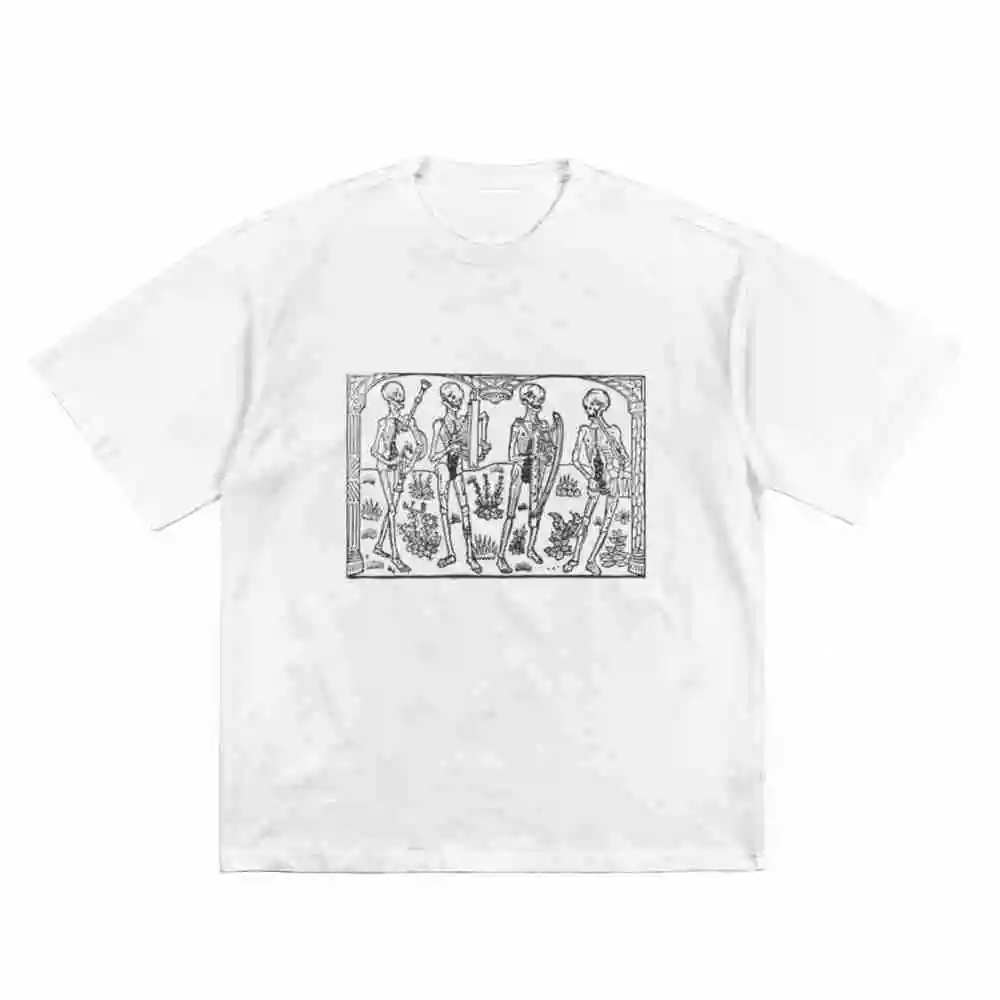 Dance Orchestra Of Death Nicolas Lerouge 1496 Medieval Middle Ages Short Sleeve Tee 100% Cotton T-Shirt
