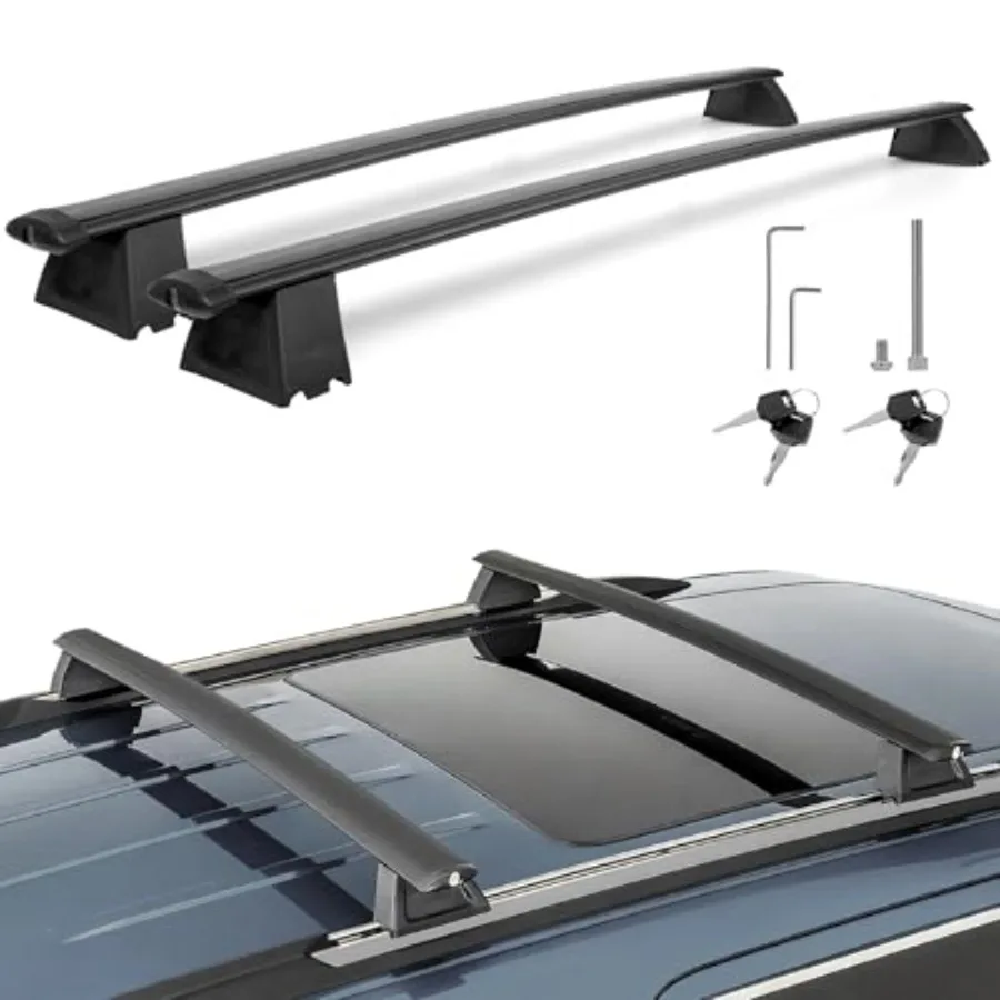 

Roof Rack Cross Bars for 2011-2021 Jeep Grand Cherokee Accessories Lockable 165lbs Aluminum Roof Rack Crossbars Storage Accesso