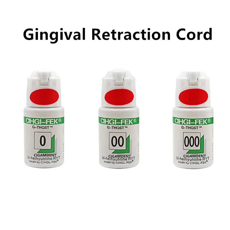 

10 Bottle Dental Gingival Line/Retraction Cord Dental Thread Disposable Knitted Cotton Gum Line Dentist Size 0 00 000