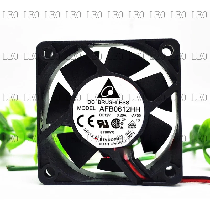 MY For Delta AFB0612HH 6025 DC12V 0.25A 60*60*25MM 2-Wire Double Ball Cooling Fan