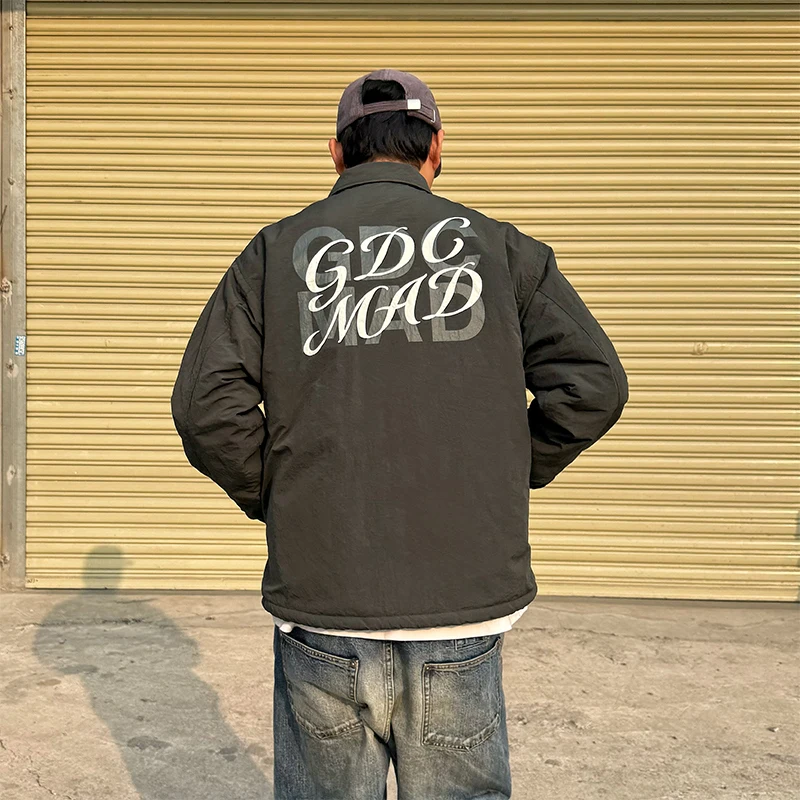 

Теплая куртка свободного кроя с подкладкой из овечьего бархата в стиле ретро (Гонконг), удлиненная, для весны и осени, из полиэфирного волокна