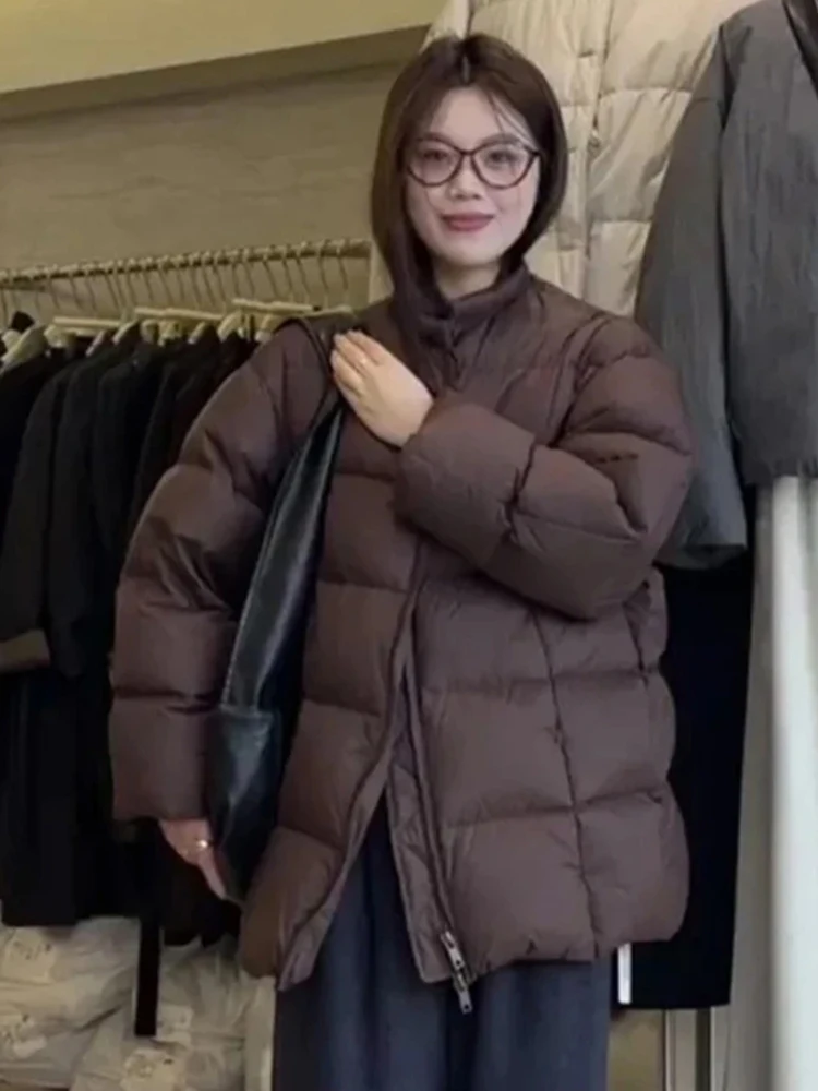 

Sli Thiened хлопковое тюлевое женское зимнее повседневное модное цветное пальто средней длины с застежкой-молнией