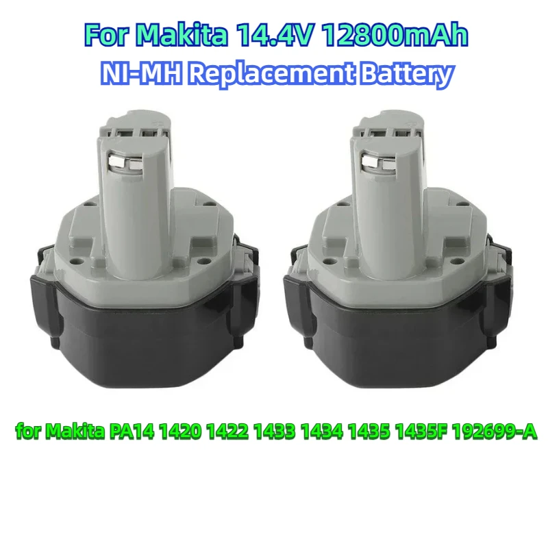 

For Makita 14.4V 12800mAh NI-MH Replacement Battery for Makita PA14 1420 1422 1433 1434 1435 1435F 192699-A