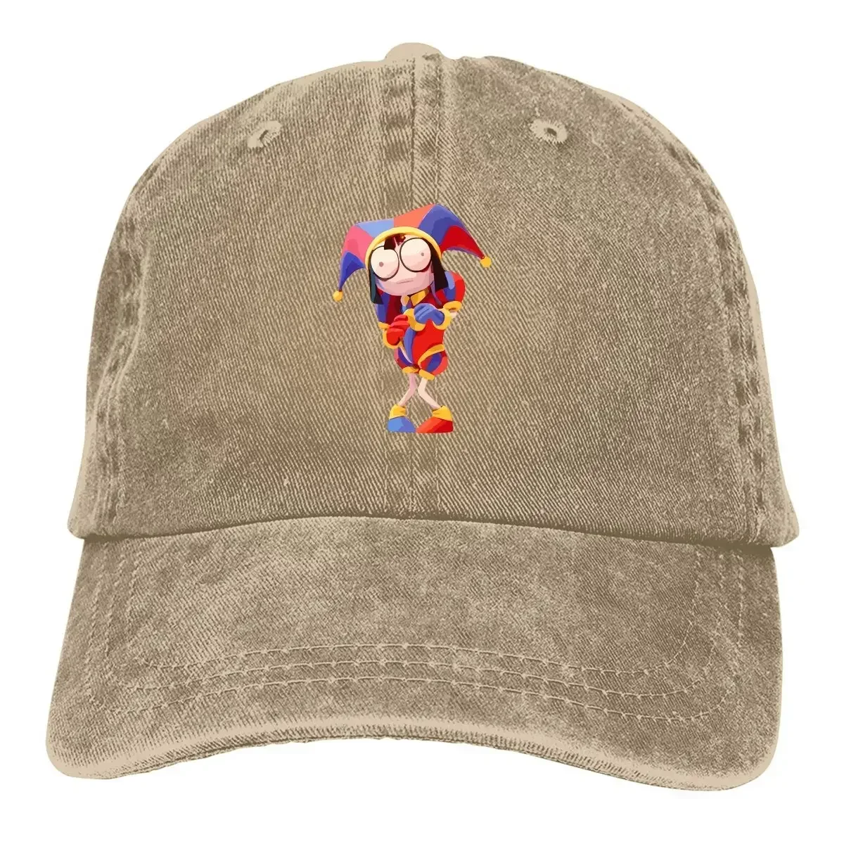 Washed Men's Baseball Cap Pomni Trucker Snapback Cowboy Caps Dad Hat The Amazing Digital Circus Hats image 6