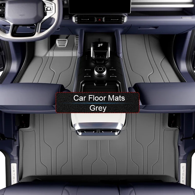 Karpet Mobil Untuk JETOUR T2 2023-Sekarang Kulit Nappa Kustom Anti-Slip Pelindung Kaki Alas Lantai Mewah Tahan Air Aksesori Interior