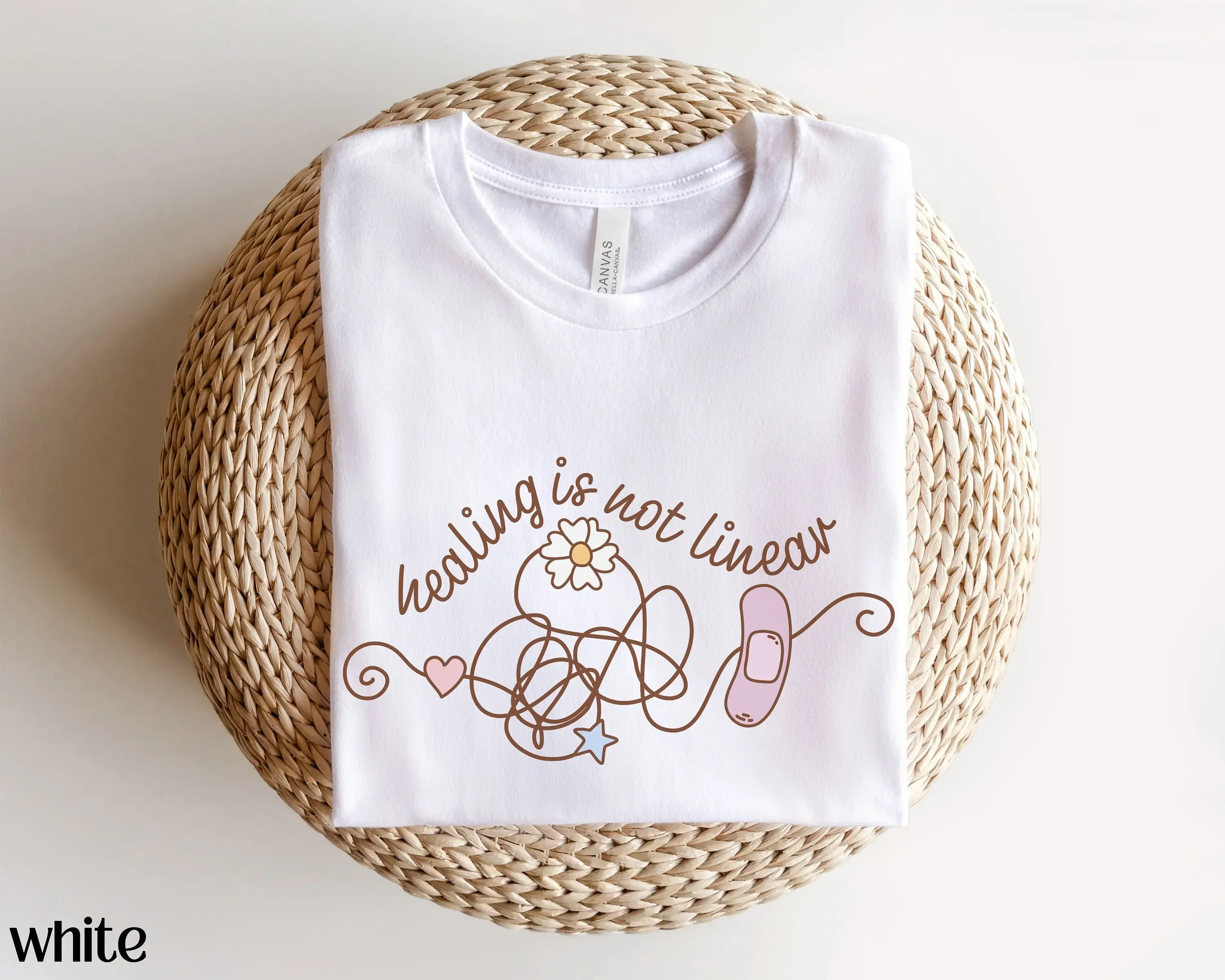 Healing Is Not Linear T Shirt Mental Health Therapy Recovery Depression Counselor Social Worker