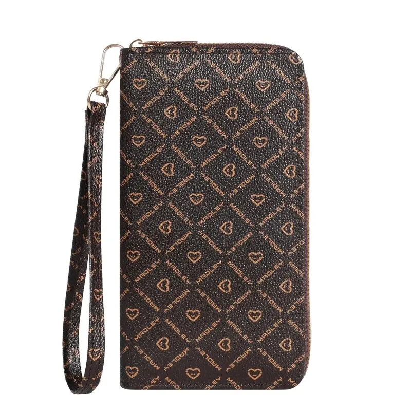 Large-capacity Simple Long Wallet, Faux Leather Zipper Purse, Casual Multifunctional Clutch Bag