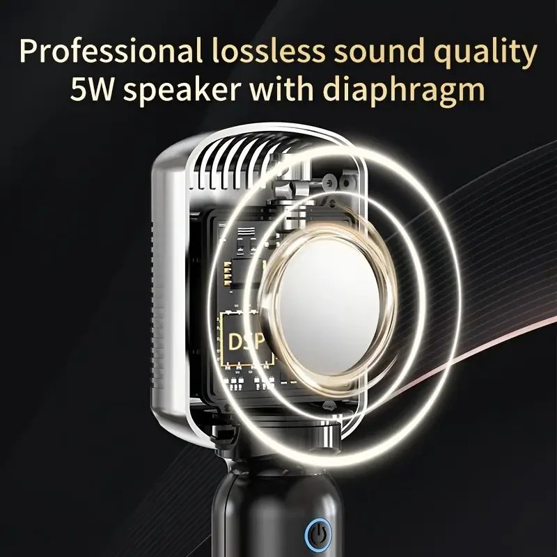 New Wireless Microphone Speaker All-in-one Family Handheld KTV Singing Mobile Phone Live Broadcast Artifact Christmas Gift For W