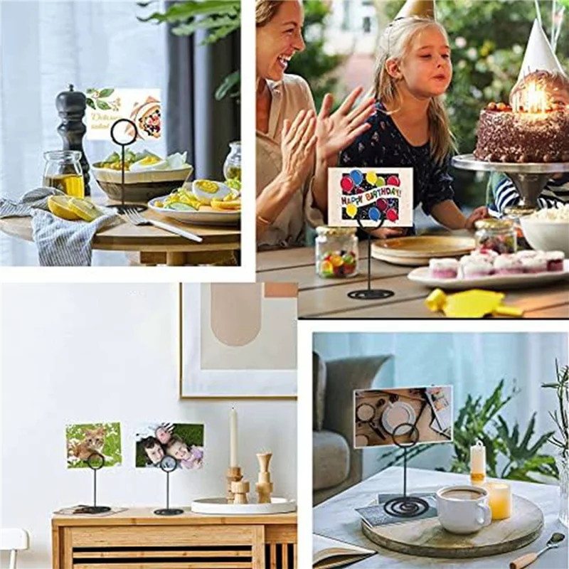 AB42-Table Number Holders 60Pcs - 3.35 Inch Place Card Holder Table Number Stands For Wedding Party Graduation Reception A