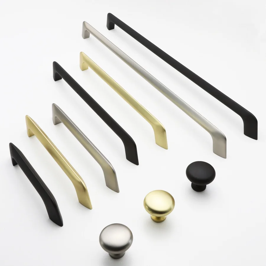 Maniglie per mobili da cucina Maniglie per mobili in lega di zinco argento nero oro con viti, per scrivanie, cassetti, armadi tira hardware