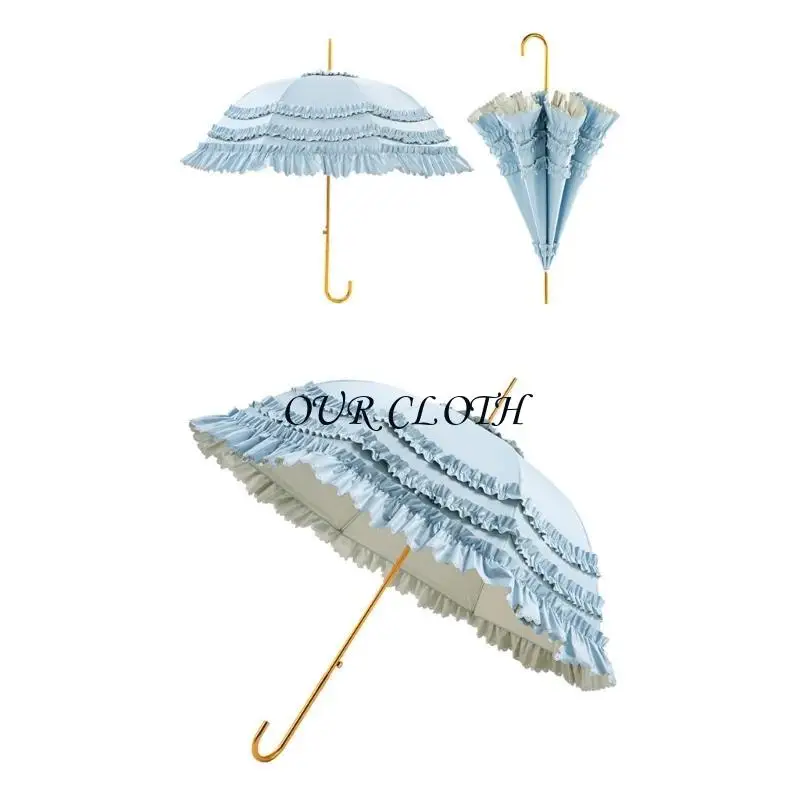 เจ้าหญิงลูกไม้ร่ม Full Light Blocking Sun Parasol สำหรับคอสเพลย์เครื่องแต่งกายอุปกรณ์เสริมการถ่ายภาพ Props Y1AC