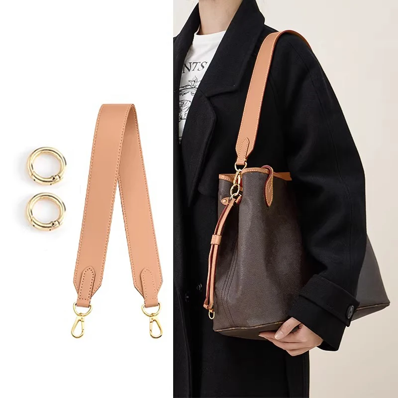 3.8x65cm PU Leather Shoulder Strap for Neverfull MM Alma Keepall , Replacement Bag Strap, Handbag Modification Accessory