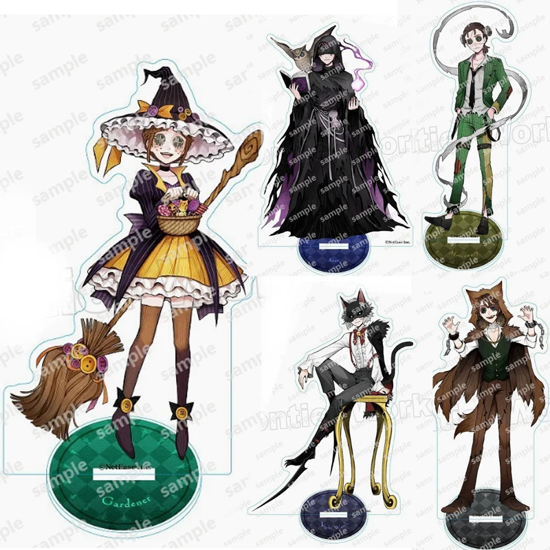 Game Identity V Acrylic Magic Stand Halloween Costume Design Doctor Gardener Lawyer Mechanic Figure Model Desktop Ornament Gift
