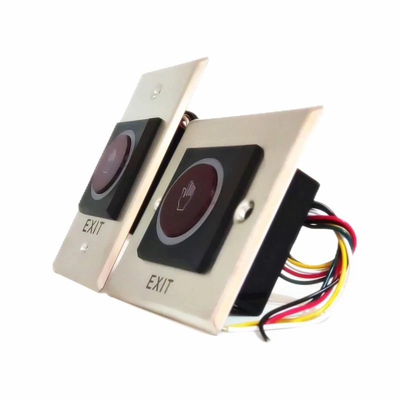 No Touch Exit Button Infrared Sensor Touchless Door Release Switch Hands-Free Access Control 12V for Magnetic Lock Electric Lock