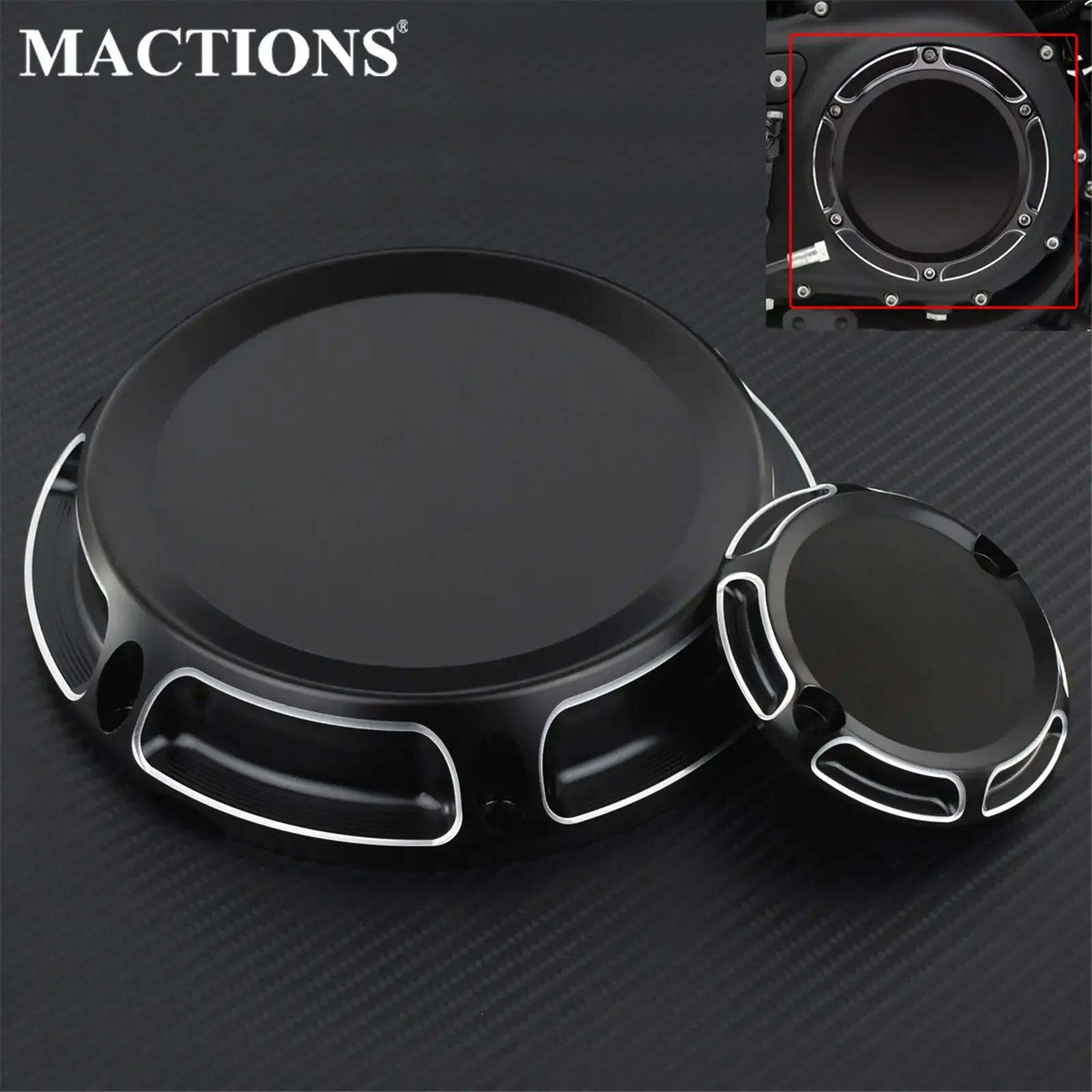 Motorcycle 6 Holes Derby Cover Timer Timing Covers Aluminum Black For Harley Sportster XL883 XL1200 SpuerLow Roadster Custom