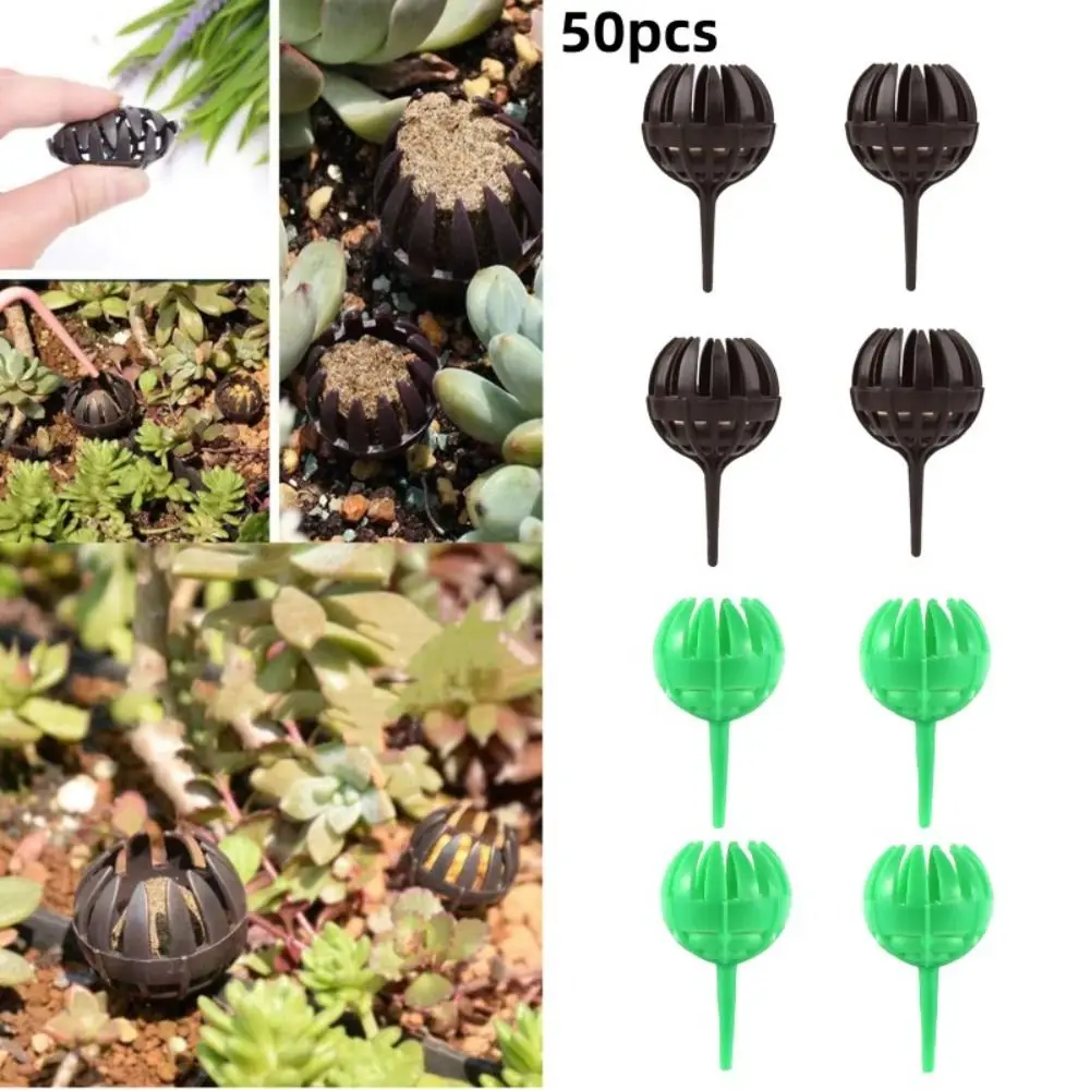 50pcs With Spikes Bonsai Fertiliser Baskets Plastic Fertilizer Tool Fertilizer Box Small Plant Plant Fertilizer Baskets Plant